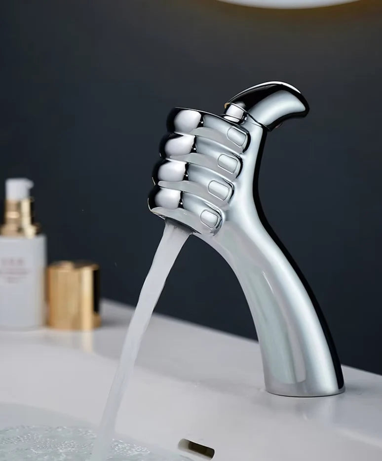 Bathroom Faucet Open Waterfall Solid Brass