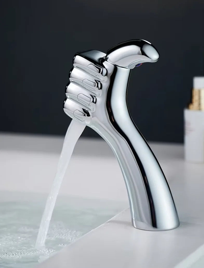 Bathroom Faucet Open Waterfall Solid Brass