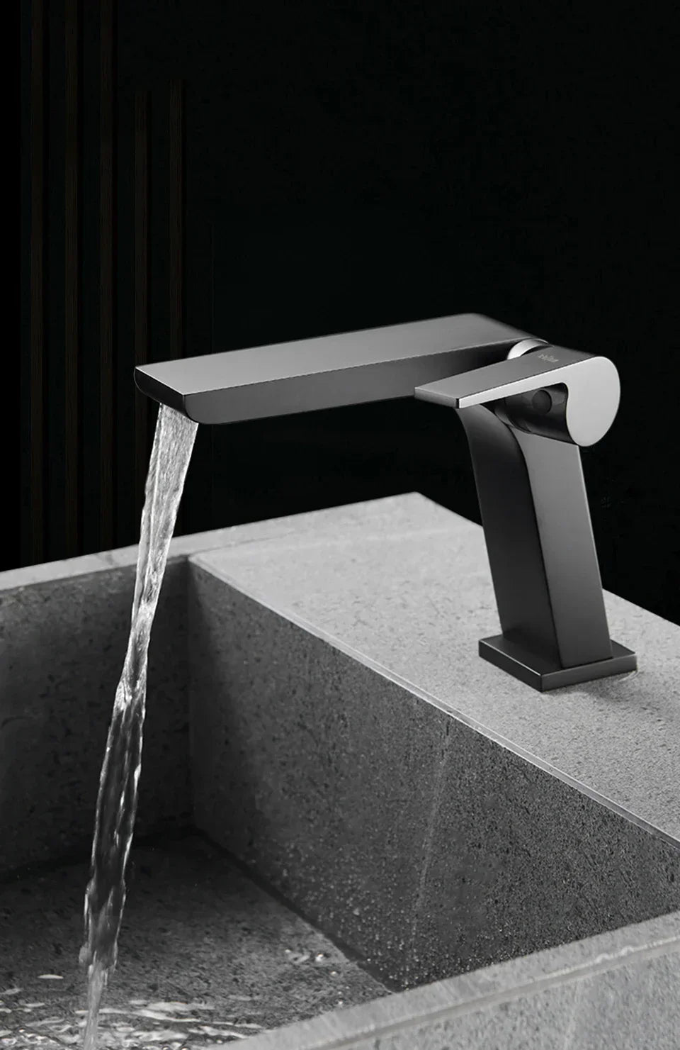 Bathroom Faucet Open Waterfall Solid Brass