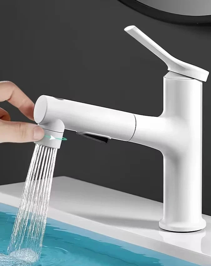 Bathroom Faucet Pull-Out Spout & Oral Rinse Brass Construction