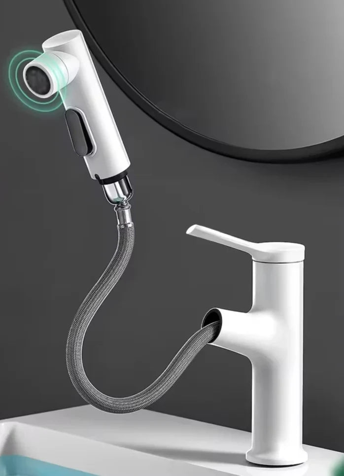 Bathroom Faucet Pull-Out Spout & Oral Rinse Brass Construction