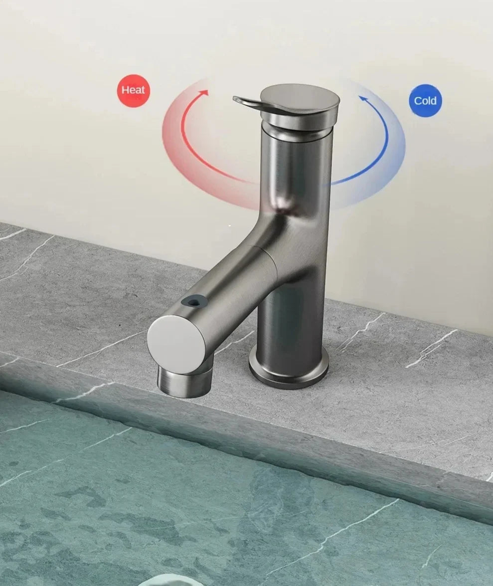 Bathroom Faucet Pull-Out Spout & Oral Rinse Brass Construction