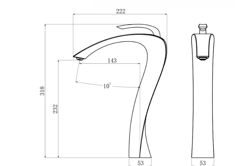 Bathroom Faucet Single-Handle Brass Construction & Ceramic Cartridge