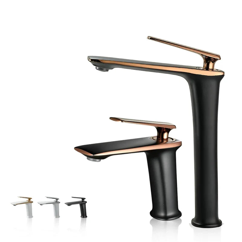 Bathroom Faucet Single-Handle Solid Brass Ceramic Disc Valve