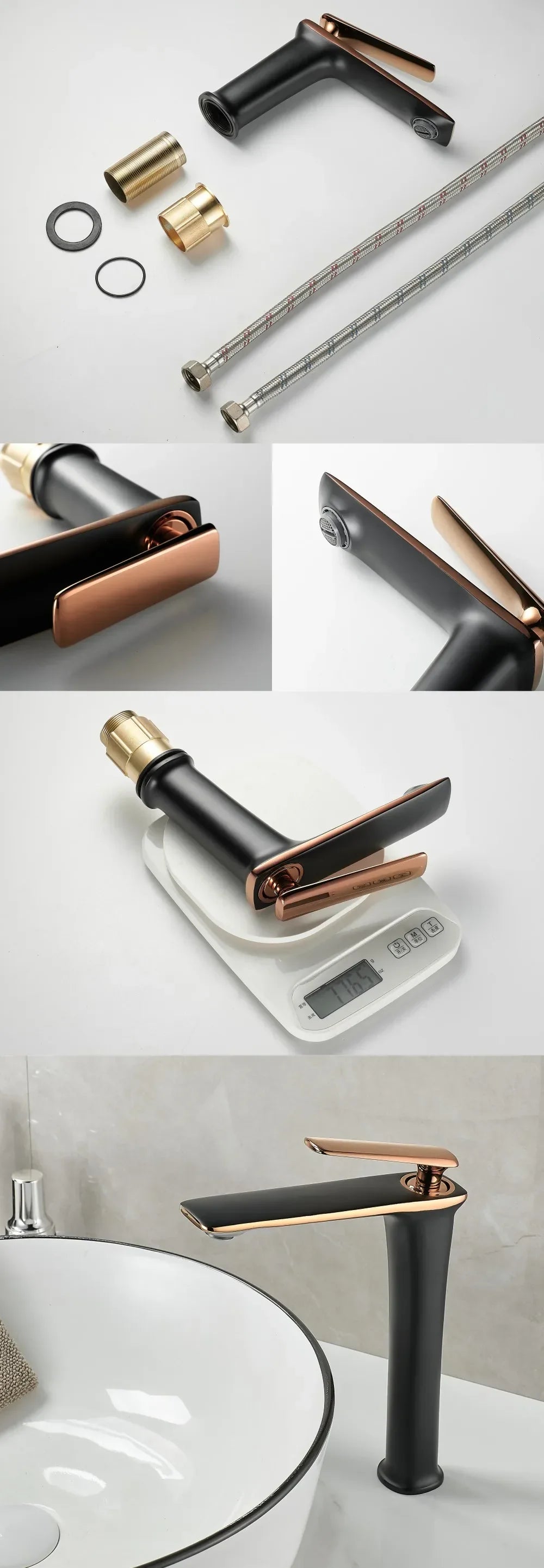 Bathroom Faucet Single-Handle Solid Brass Ceramic Disc Valve