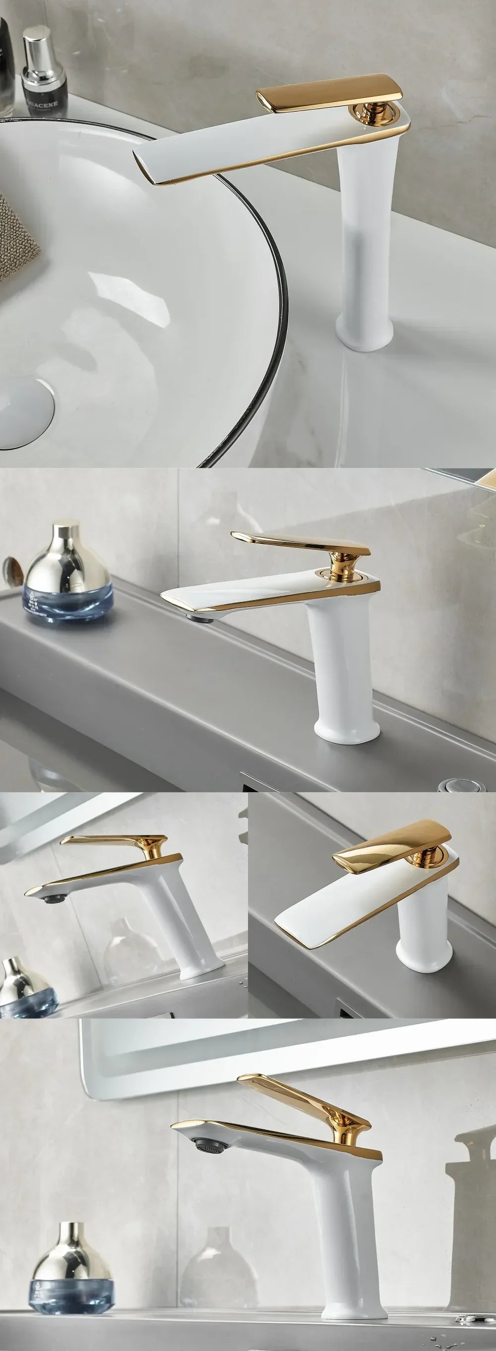 Bathroom Faucet Single-Handle Solid Brass Ceramic Disc Valve