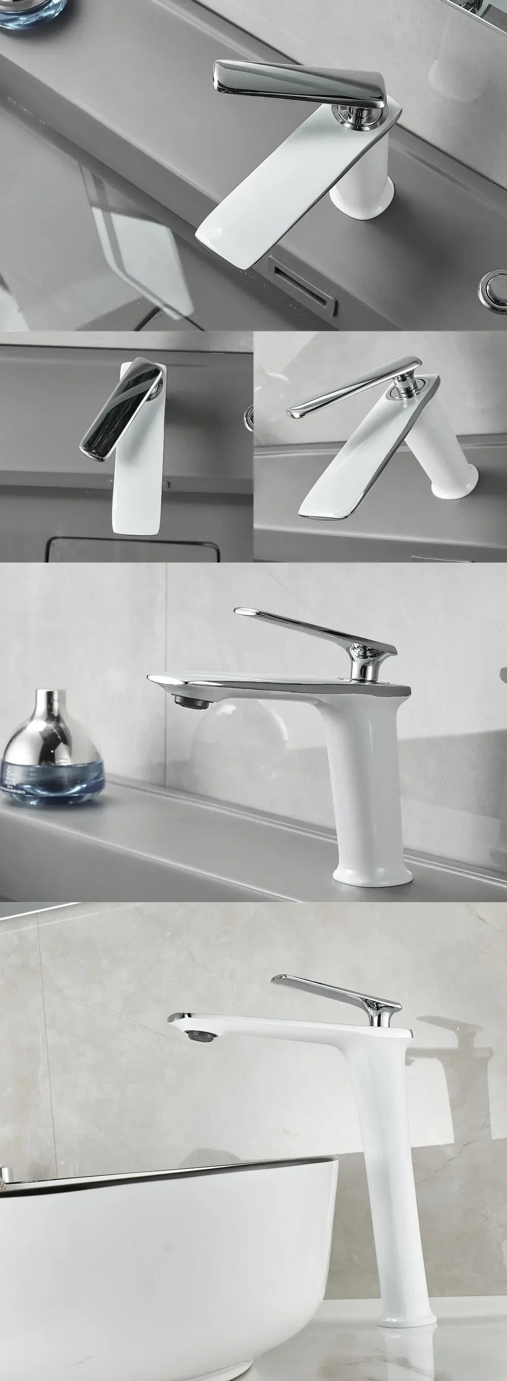 Bathroom Faucet Single-Handle Solid Brass Ceramic Disc Valve