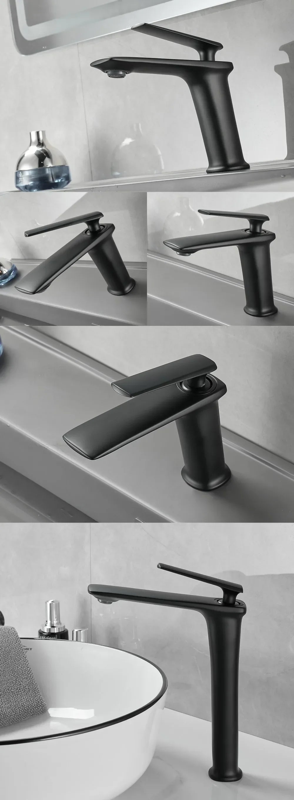 Bathroom Faucet Single-Handle Solid Brass Ceramic Disc Valve