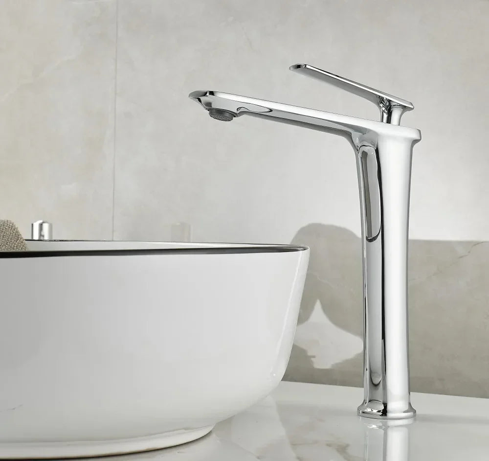 Bathroom Faucet Single-Handle Solid Brass Ceramic Disc Valve