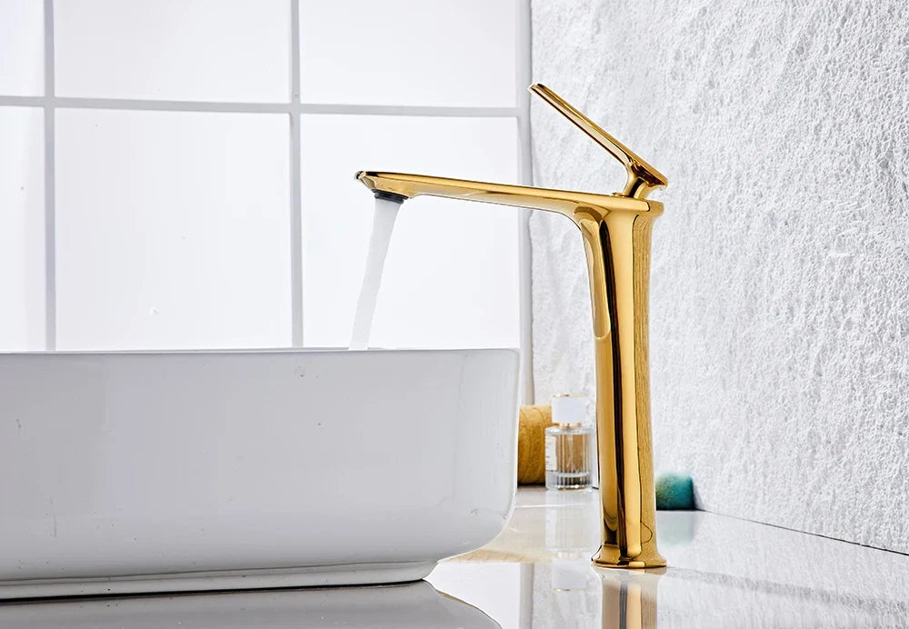Bathroom Faucet Single-Handle Solid Brass Ceramic Disc Valve