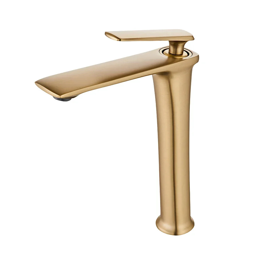 Bathroom Faucet Single-Handle Solid Brass Ceramic Disc Valve