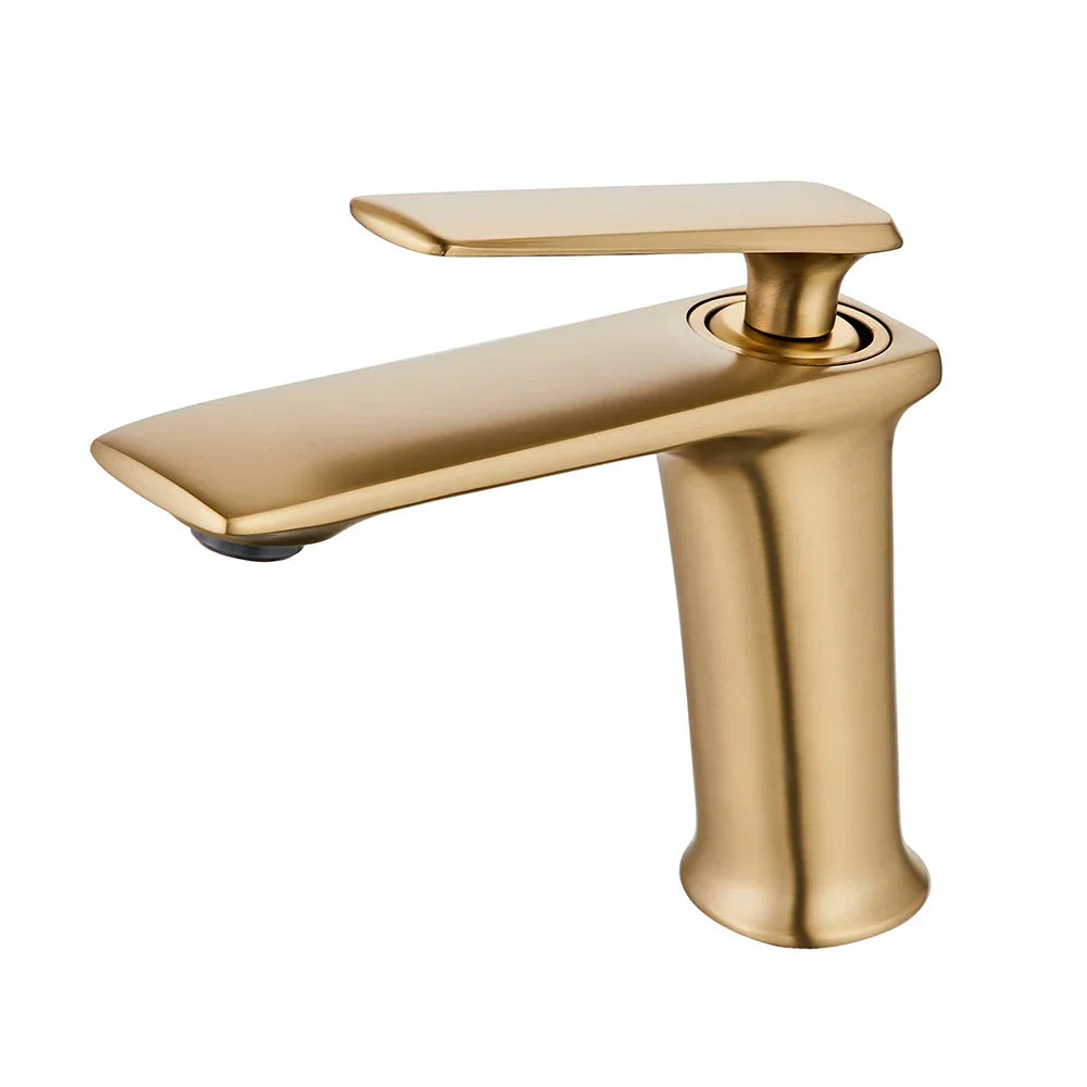 Bathroom Faucet Single-Handle Solid Brass Ceramic Disc Valve