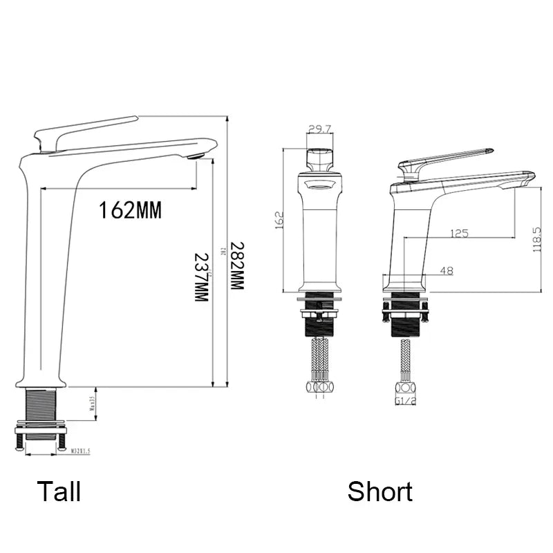 Bathroom Faucet Single-Handle Solid Brass Ceramic Disc Valve