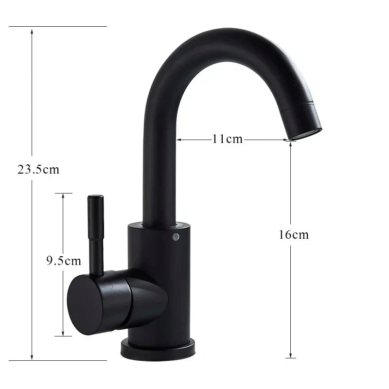 Bathroom Faucet Single-Handle Stainless Steel Deck-Mount