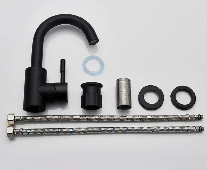 Bathroom Faucet Single-Handle Stainless Steel Deck-Mount