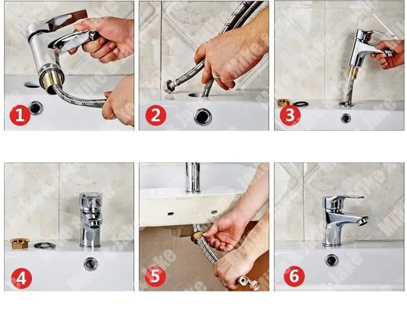 Bathroom Faucet Solid Brass Single-Lever