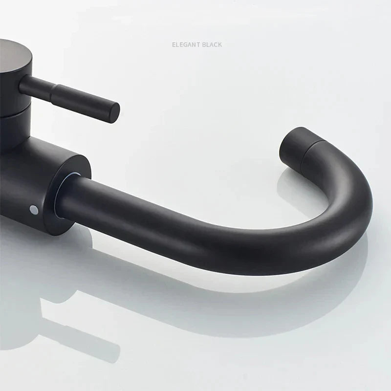 Bathroom Faucet Stainless Steel Ceramic Valve 360 Degree Swivel