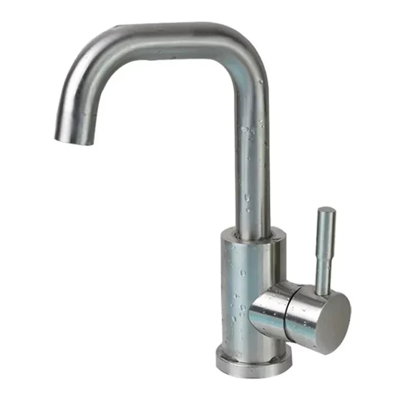 Bathroom Faucet Stainless Steel Ceramic Valve 360 Degree Swivel