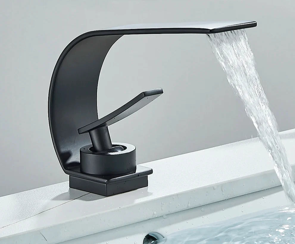 Bathroom Faucet Waterfall Brass Single Handle