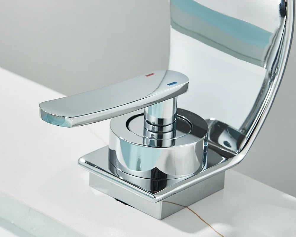 Bathroom Faucet Waterfall Brass Single Handle