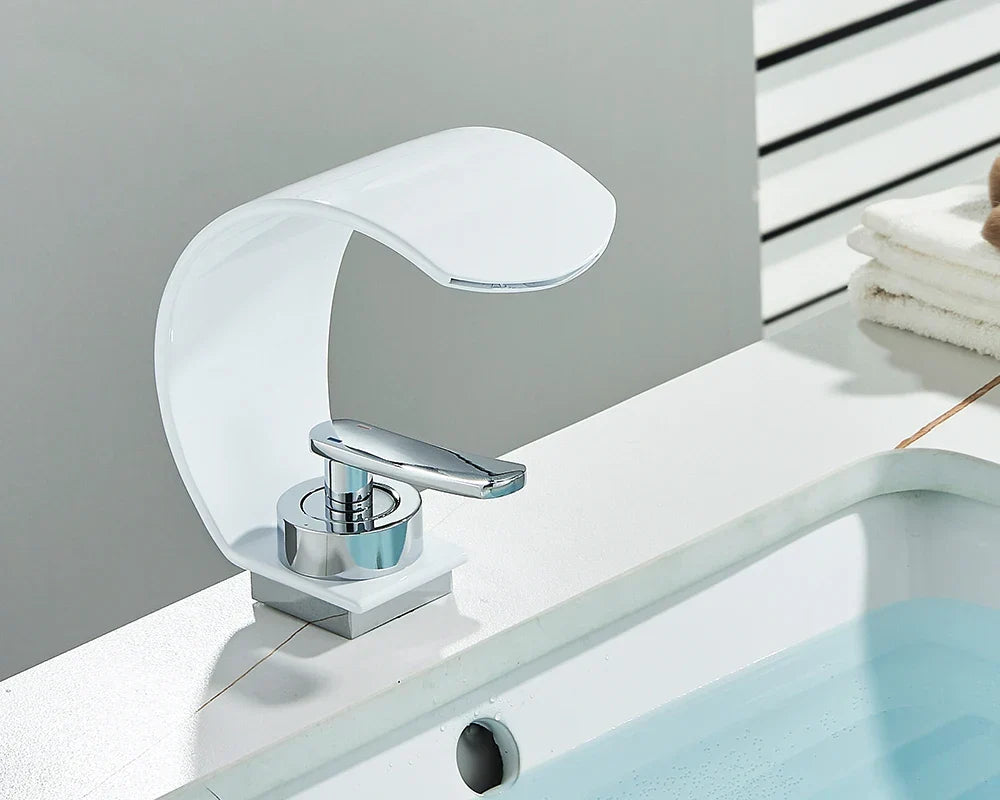 Bathroom Faucet Waterfall Brass Single Handle
