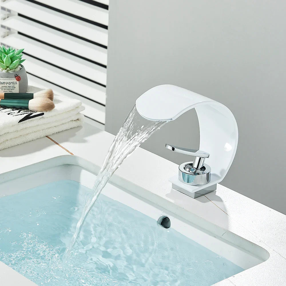 Bathroom Faucet Waterfall Brass Single Handle