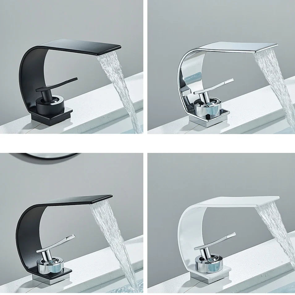Bathroom Faucet Waterfall Brass Single Handle