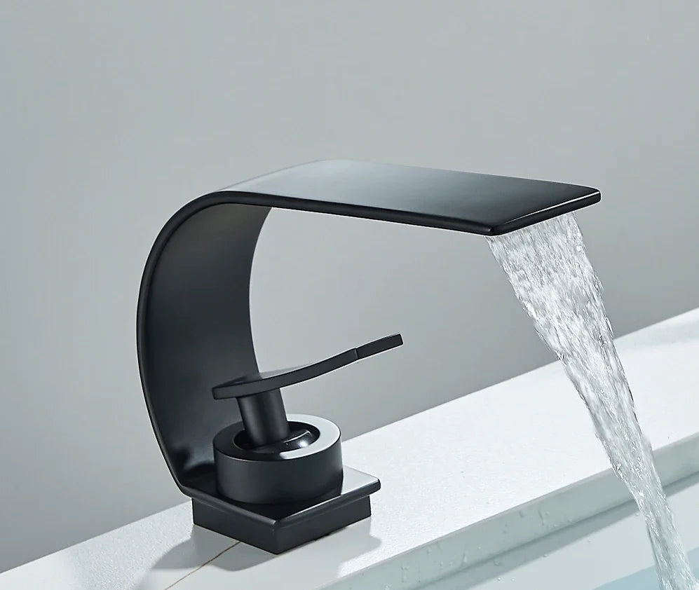 Bathroom Faucet Waterfall Brass Single Handle