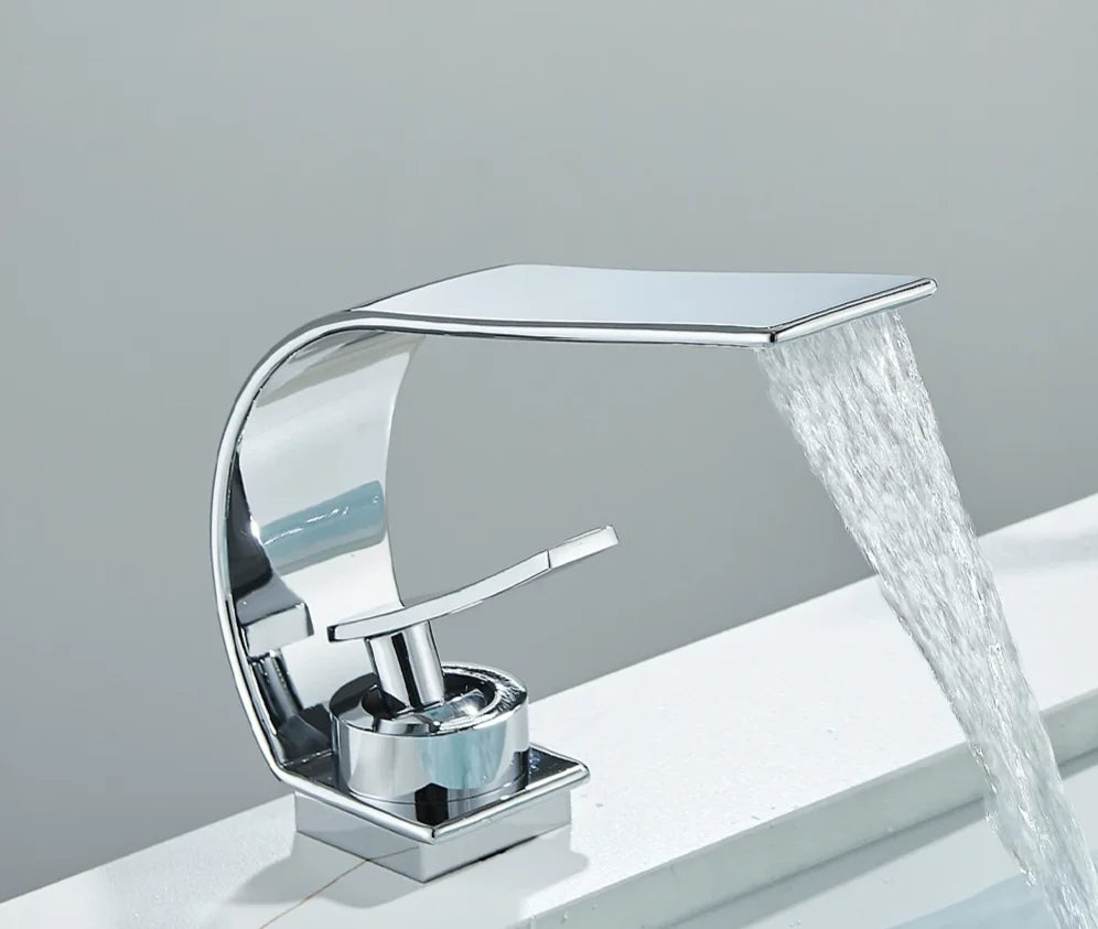 Bathroom Faucet Waterfall Brass Single Handle