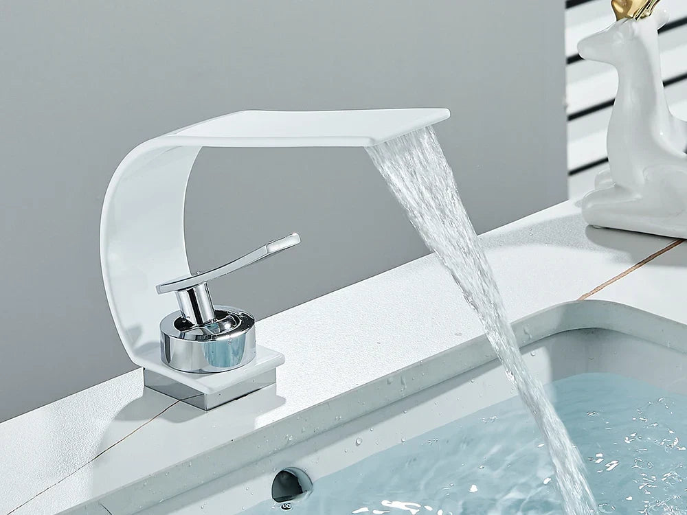 Bathroom Faucet Waterfall Brass Single Handle