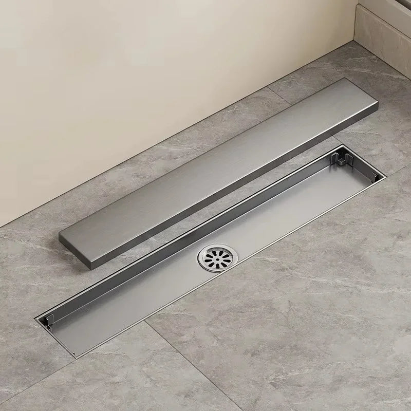 Bathroom Floor Drain Brushed 304 Stainless Steel Odor-Blocking Trap