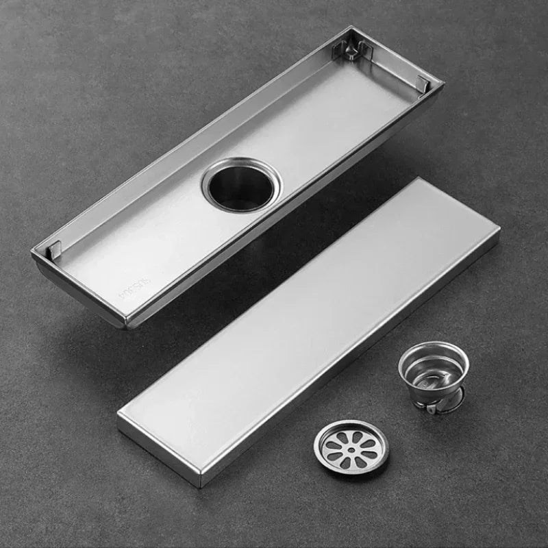 Bathroom Floor Drain Brushed 304 Stainless Steel Odor-Blocking Trap