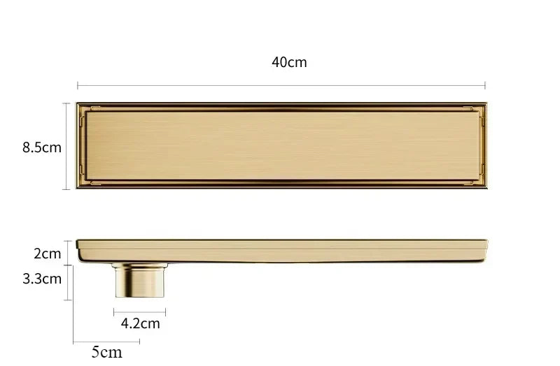 Bathroom Floor Drain Brushed 304 Stainless Steel Odor-Blocking Trap
