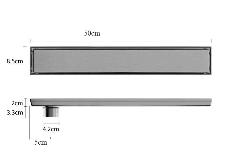 Bathroom Floor Drain Brushed 304 Stainless Steel Odor-Blocking Trap