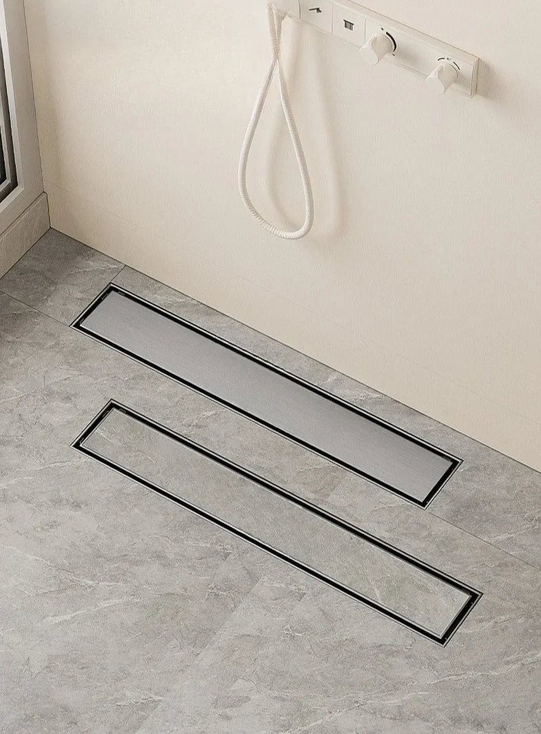 Bathroom Floor Drain Brushed 304 Stainless Steel Odor-Blocking Trap