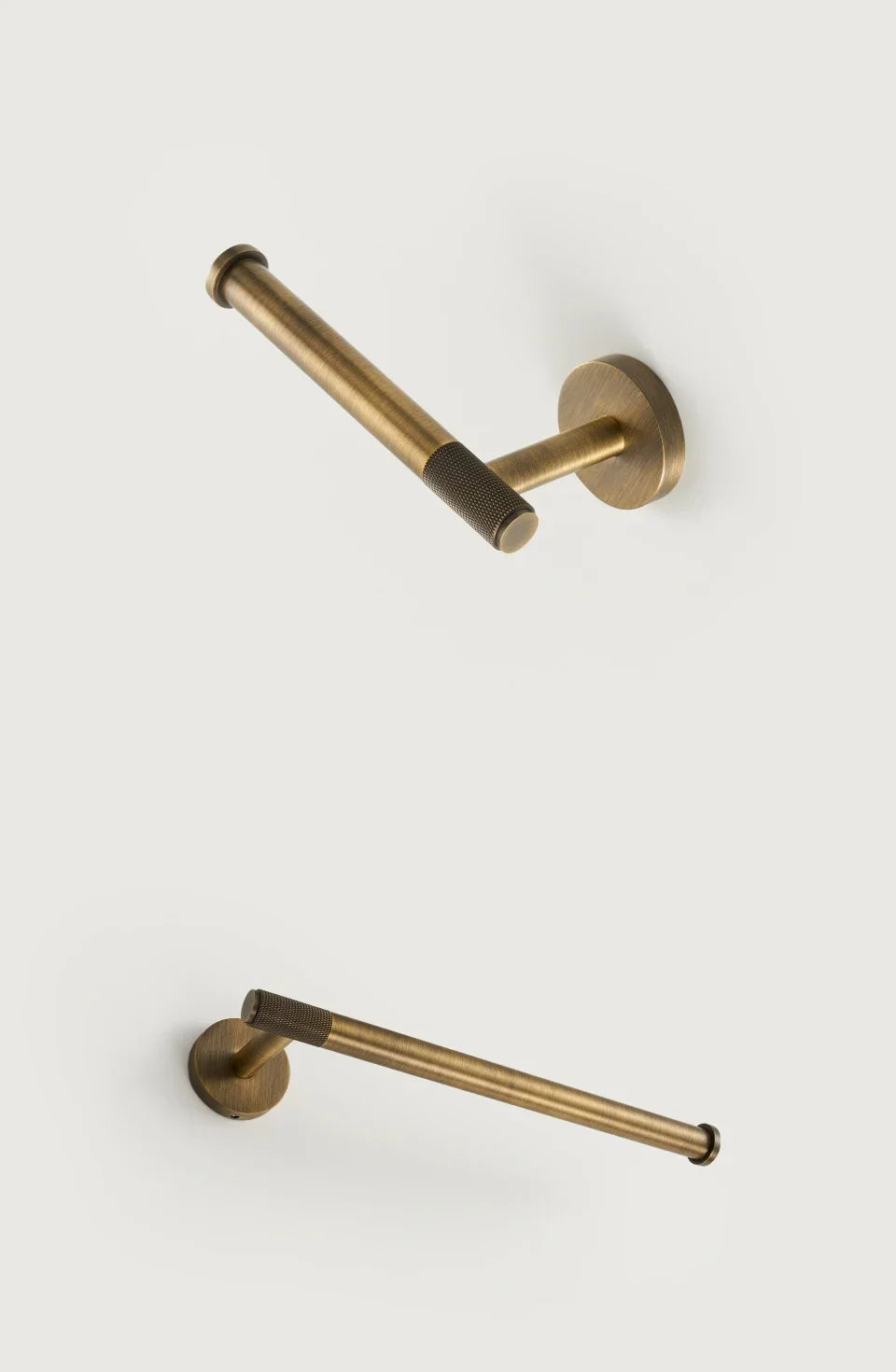 Bathroom Hardware Set Knurled Antique Bronze 3-Piece