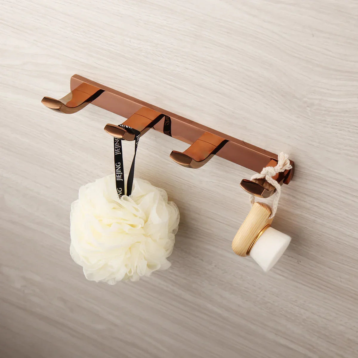Bathroom Hardware Set Solid Brass Rose Gold Wall-Mounted