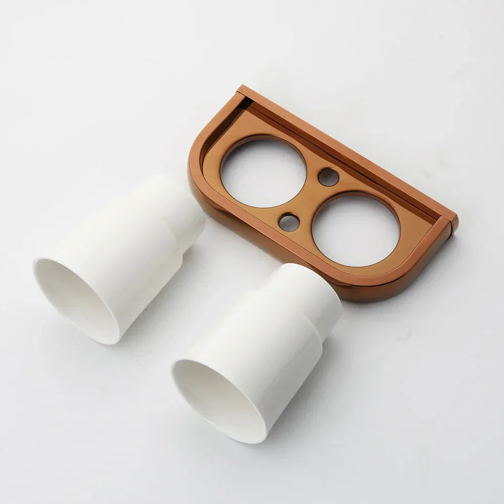 Bathroom Hardware Set Solid Brass Rose Gold Wall-Mounted