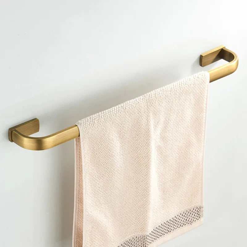 Bathroom Hardware Set Solid Metal Antique Brass 4-Piece