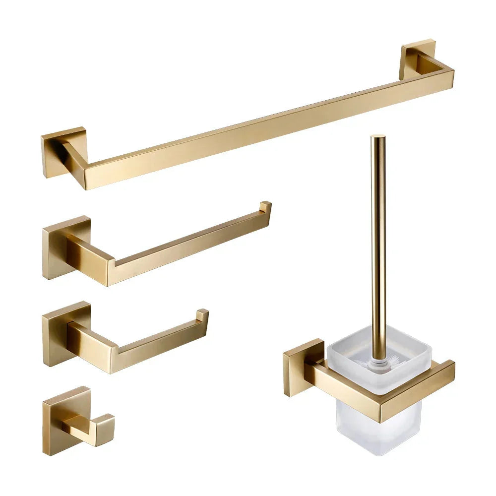 Bathroom Hardware Set Stainless Steel Brushed Matte