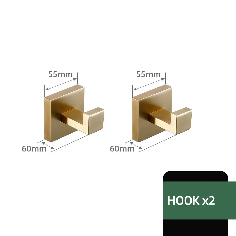 Bathroom Hardware Set Stainless Steel Brushed Matte