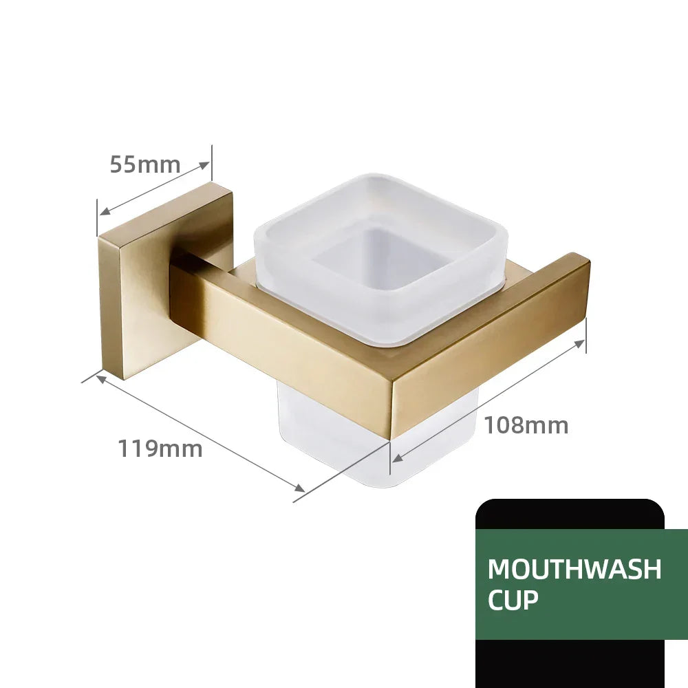 Bathroom Hardware Set Stainless Steel Brushed Matte