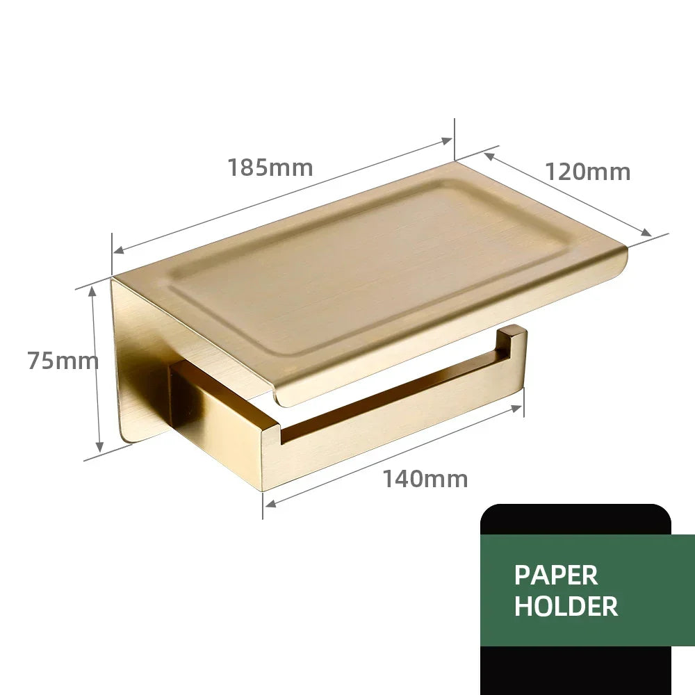 Bathroom Hardware Set Stainless Steel Brushed Matte