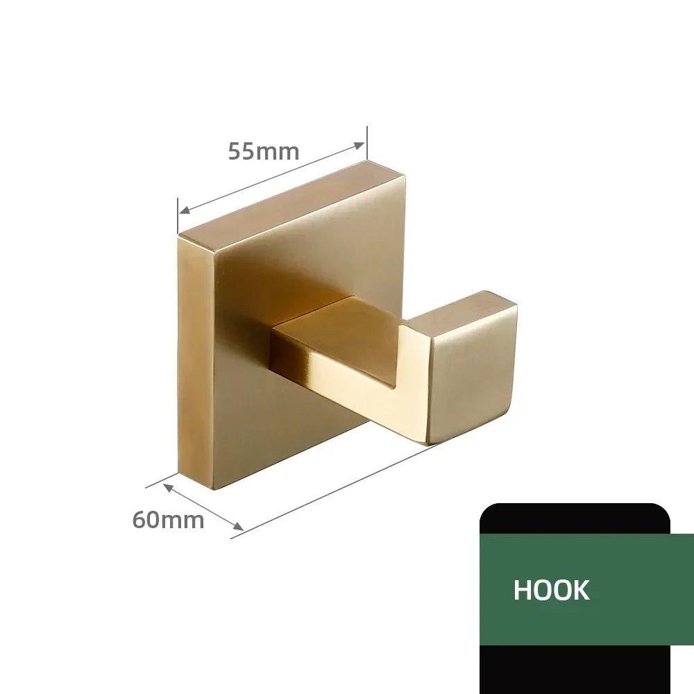 Bathroom Hardware Set Stainless Steel Brushed Matte