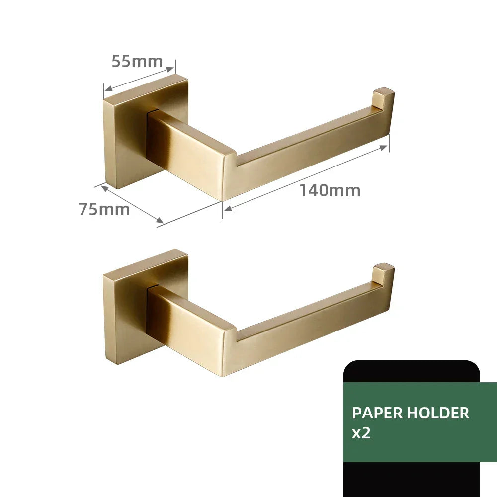 Bathroom Hardware Set Stainless Steel Brushed Matte