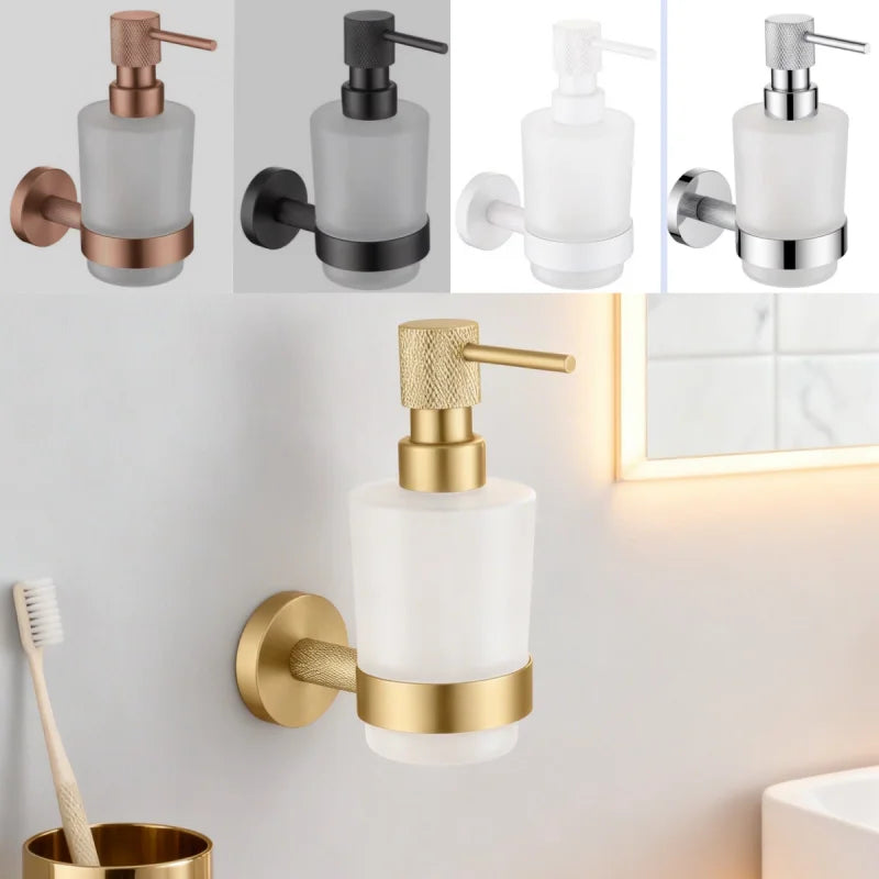 Bathroom Hardware Set Wall-Mount Stainless Steel & Copper