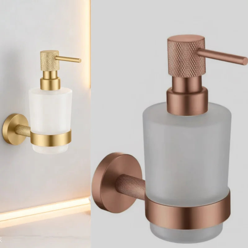 Bathroom Hardware Set Wall-Mount Stainless Steel & Copper