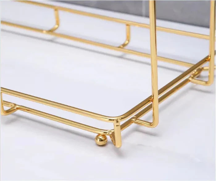 Bathroom & Kitchen Shelf Rust-Resistant Carbon Steel Double-Tier