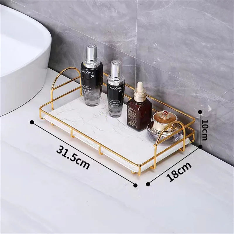 Bathroom & Kitchen Shelf Rust-Resistant Carbon Steel Double-Tier
