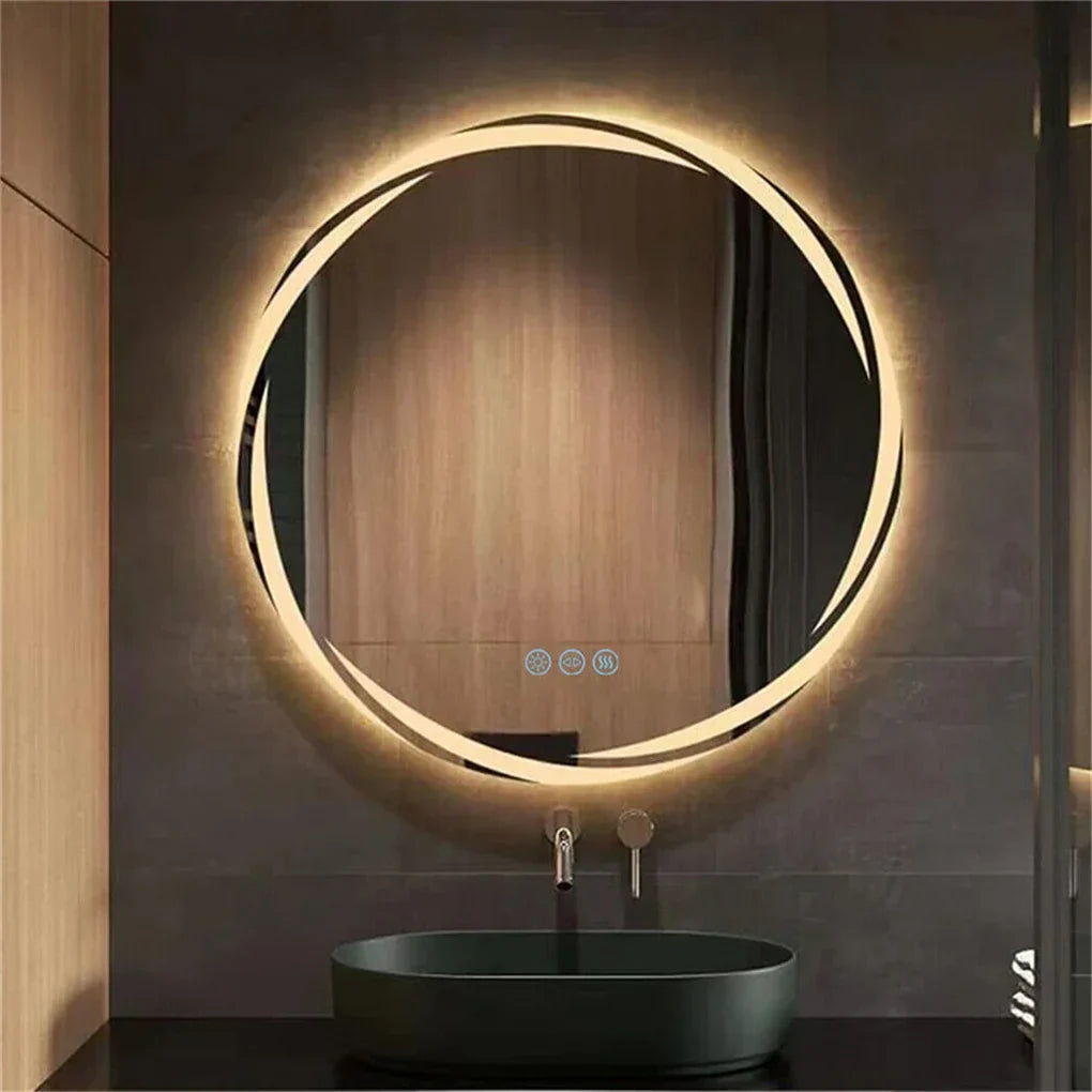 Bathroom Mirror Frameless Anti-Fog 3-Color LED